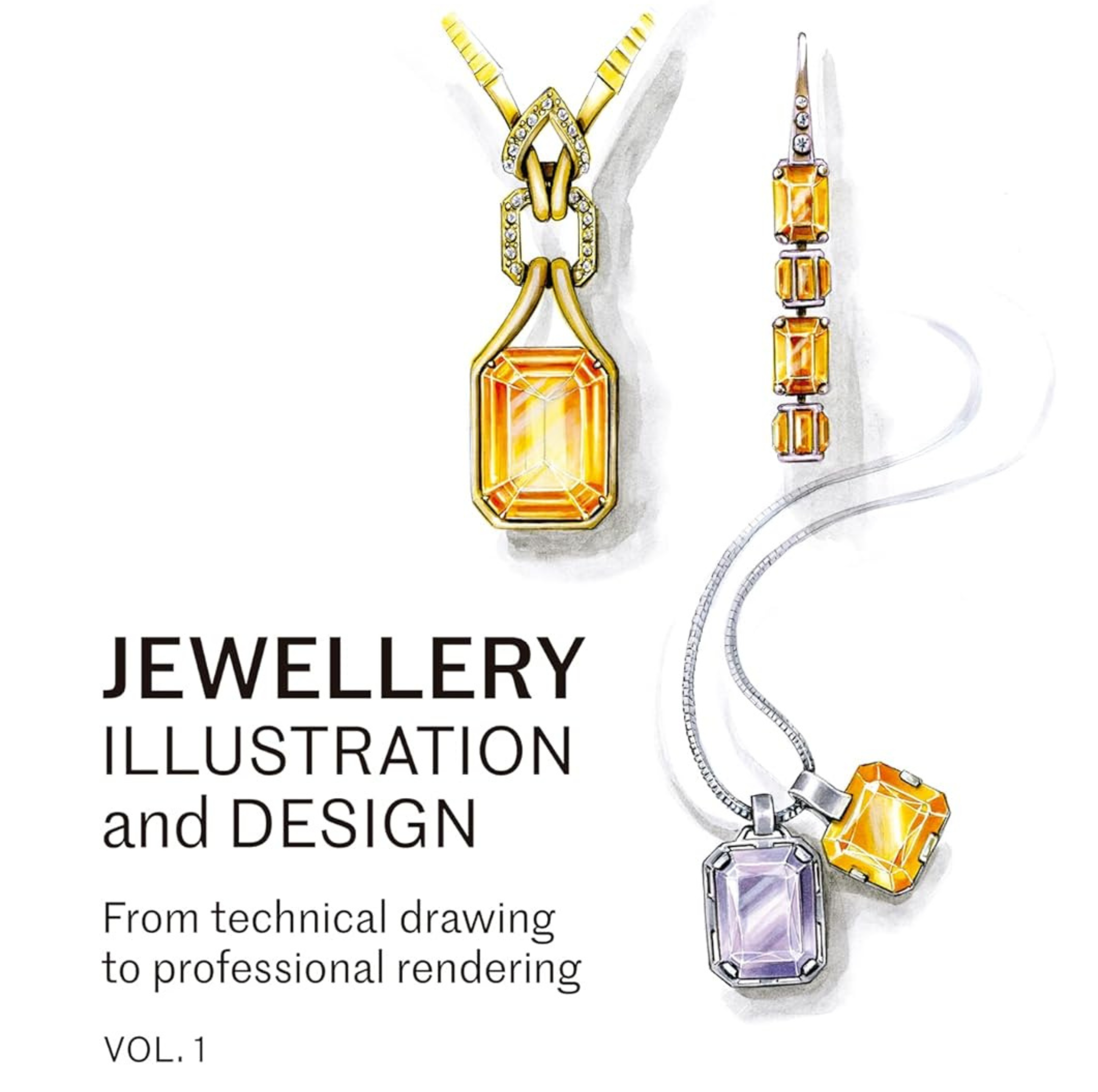 Jewellery Illustration and Design - From technical drawing to professional rendering